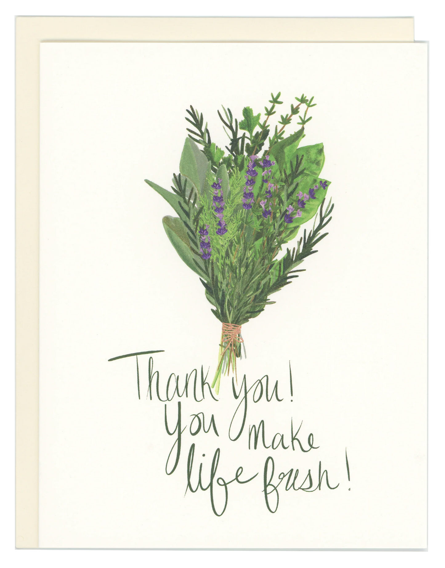 Thank You Herb Bouquet Card