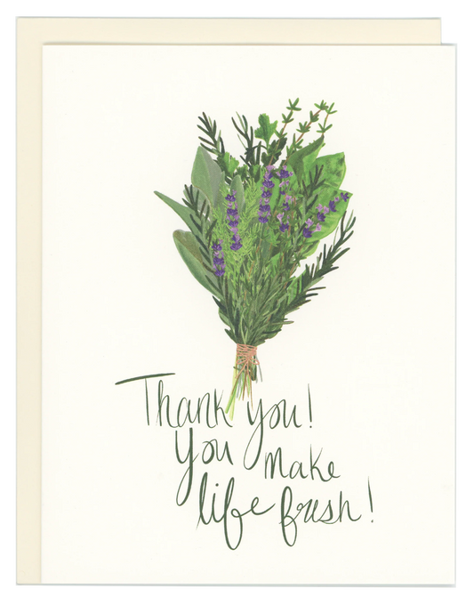 Thank You Herb Bouquet Card