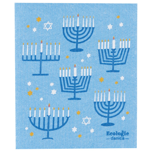 Swedish Dishcloth Bright Hanukkah