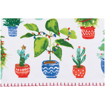 Deco Jingle Plants Printed Tea Towel