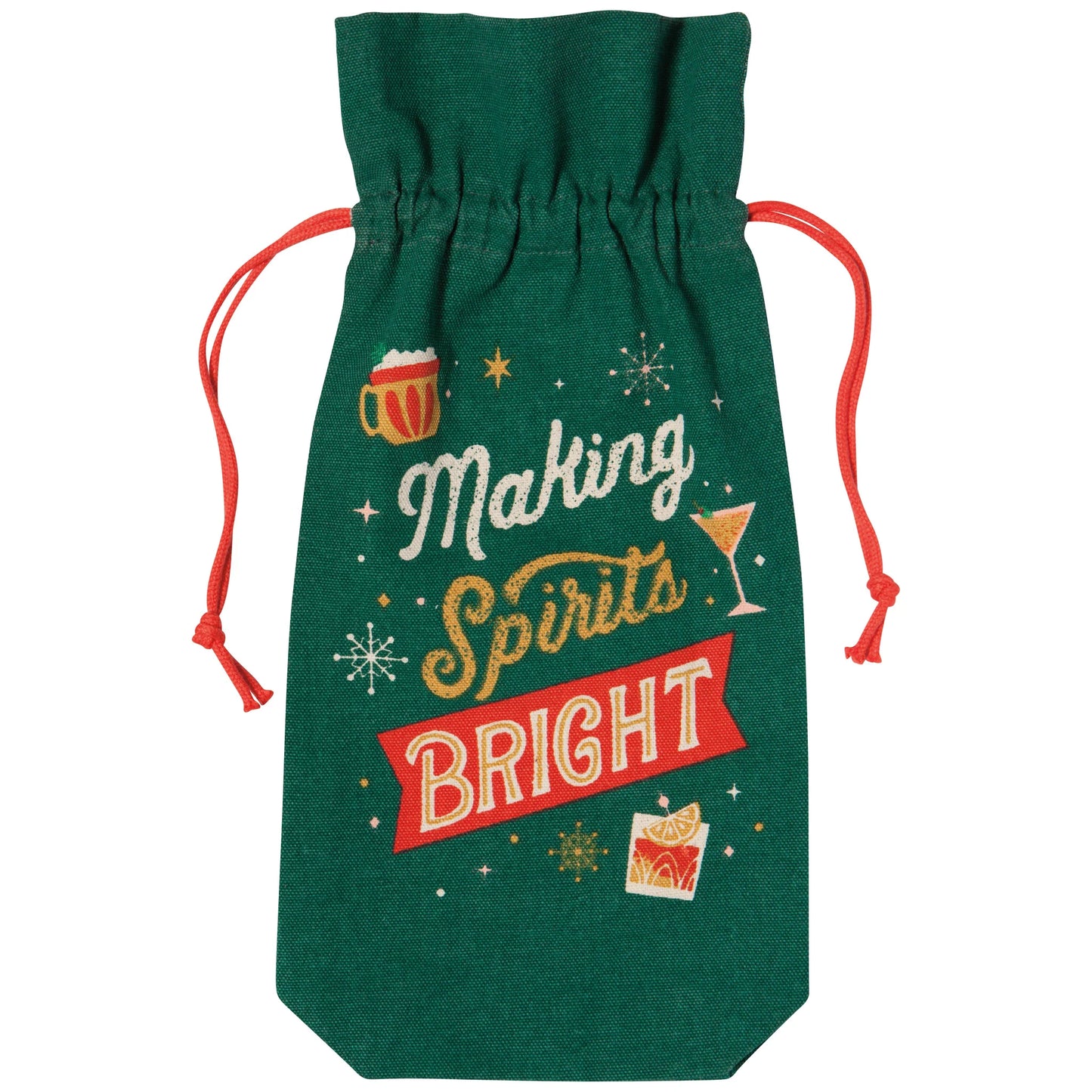 Spirits Bright Wine Bags Set of 2