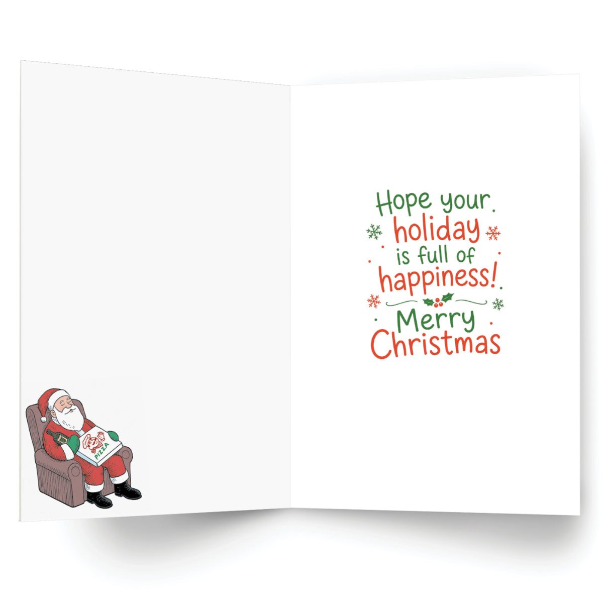 Santa Pizza Christmas Card