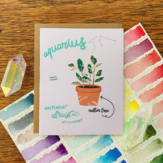 Aquarius Houseplant Card