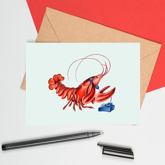 Lobster On Phone Card