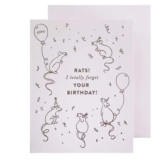 Rats Belated Birthday Card