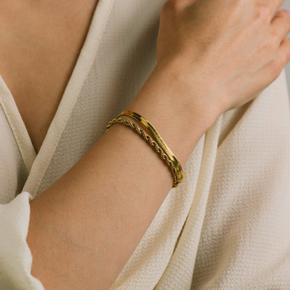 Shore Layered Bracelet Gold
