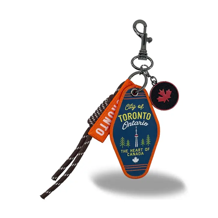 Double-Sided Toronto Motel Keychain Bag