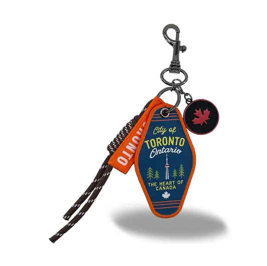 Double-Sided Toronto Motel Keychain Bag
