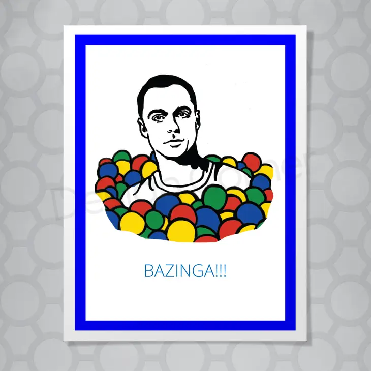 Big Bang Theory Sheldon Bazinga Card