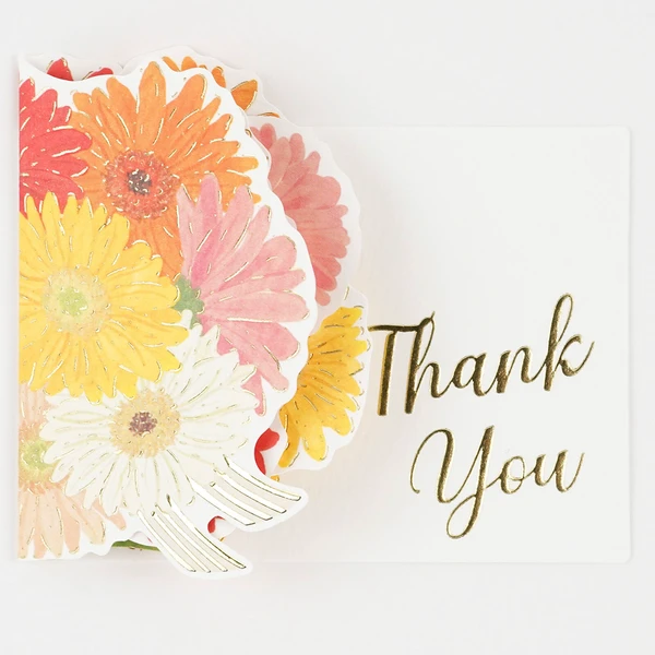 Thank you Pop-up Mini Card Gerbera