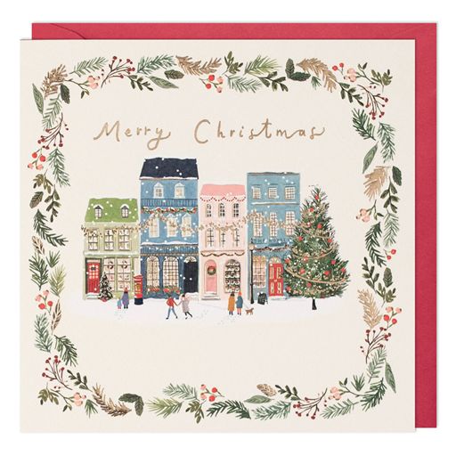 Merry Christmas Festive Houses Card