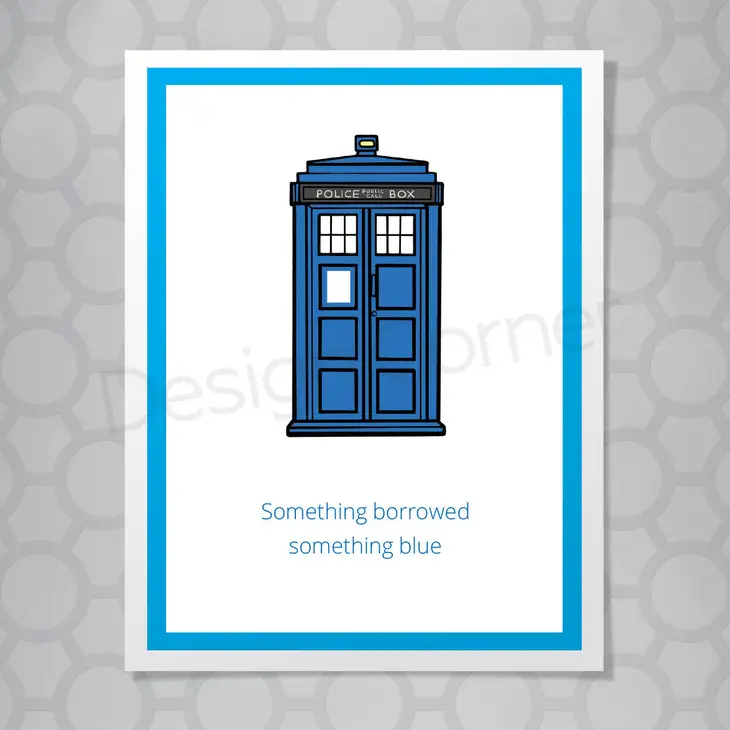 Doctor Who Tardis Wedding Card