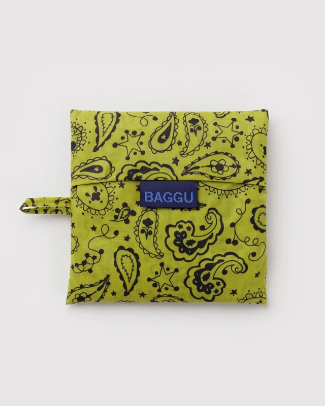 Standard Baggu - Chartreuse Paisley