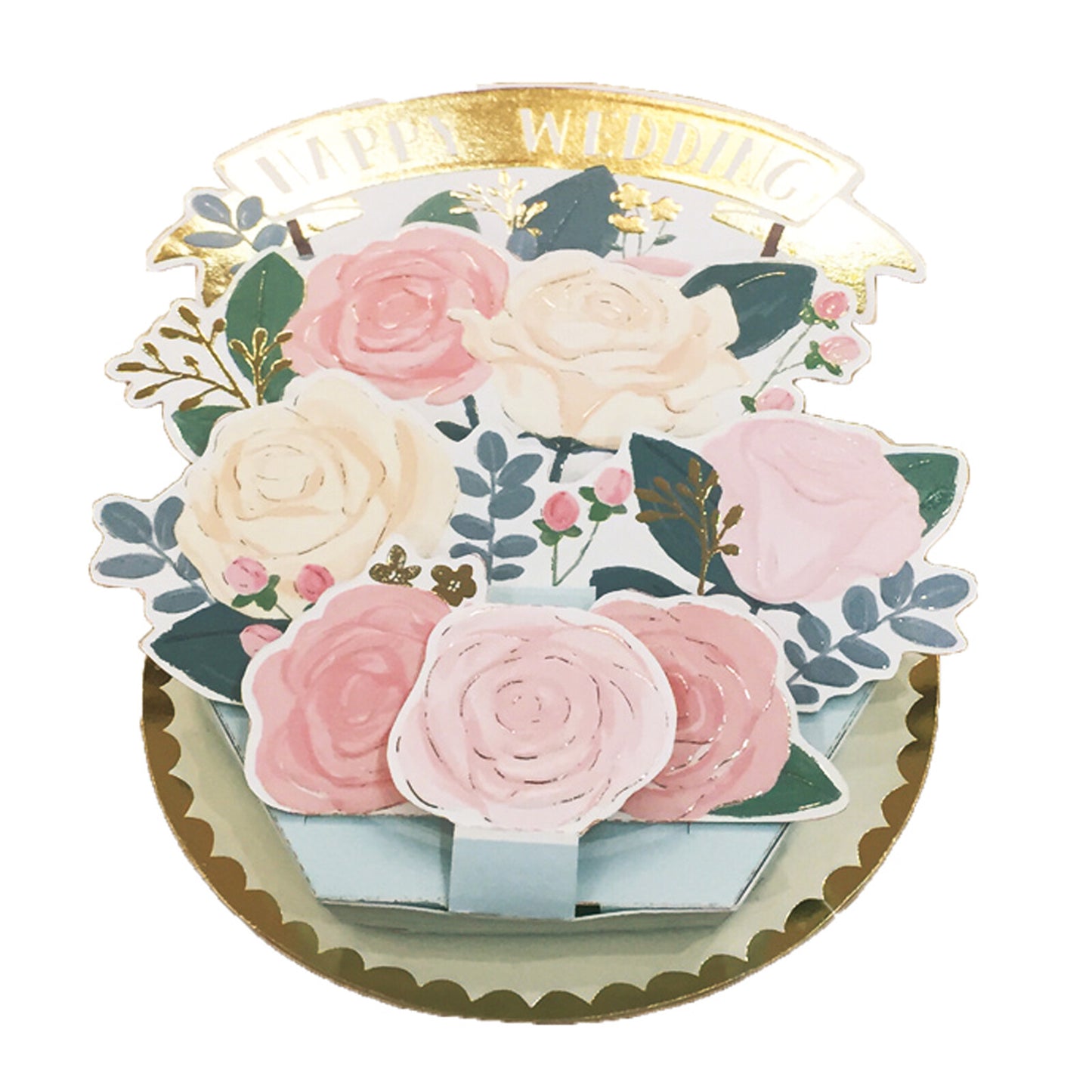 Pop-up 3D Wedding Bouquet Card
