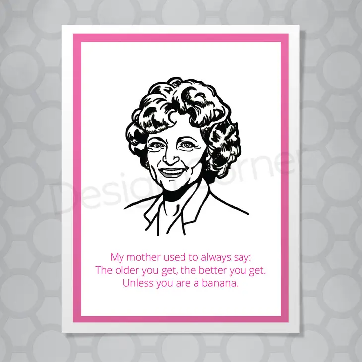 Golden Girls Rose Banana Card