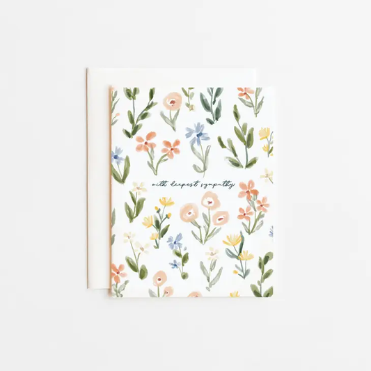 With Deepest Sympathy Wildflower Card