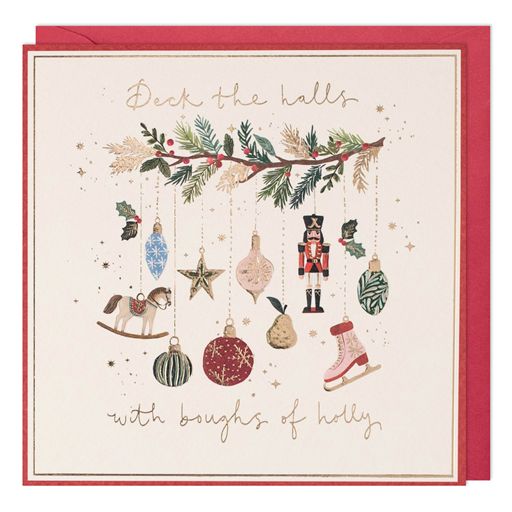 Deck the Halls Baubles Card