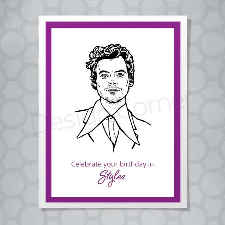 Harry Styles Birthday Card