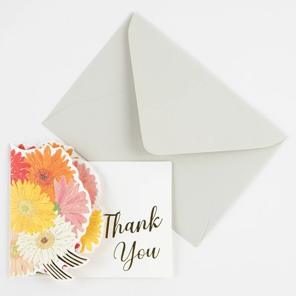 Thank you Pop-up Mini Card Gerbera