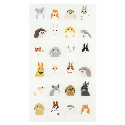 Animal Die-cut Sticker Rabbit and Rodent