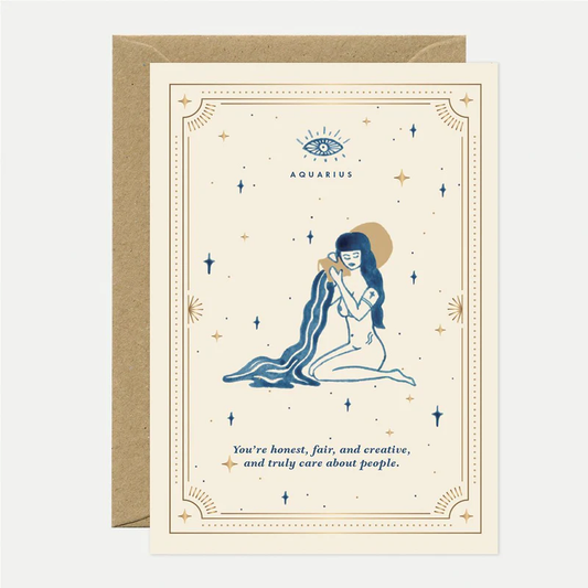 Aquarius Astrology Greeting Card