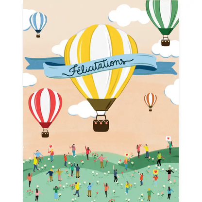 Felicitations Balloons Card