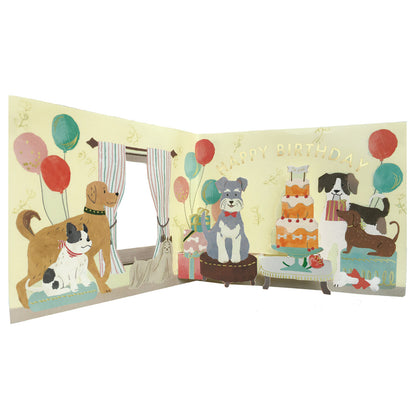 Birthday Window Dog Party Card