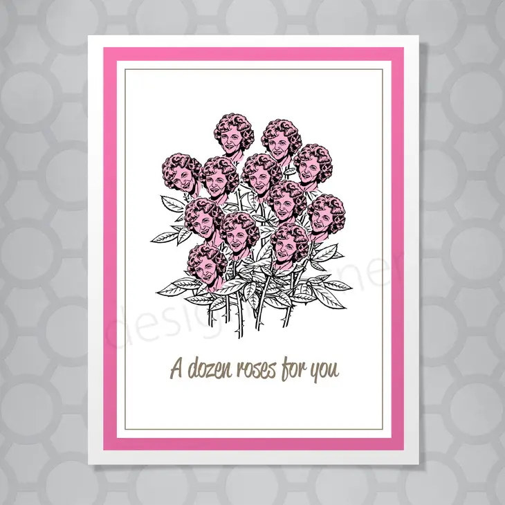 Golden Girls Roses Card