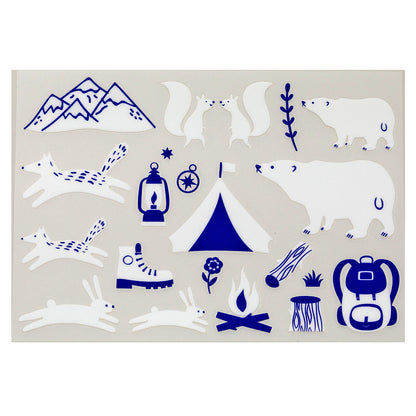Irodo Decorative Fabric Transfer Sticker – Camping White