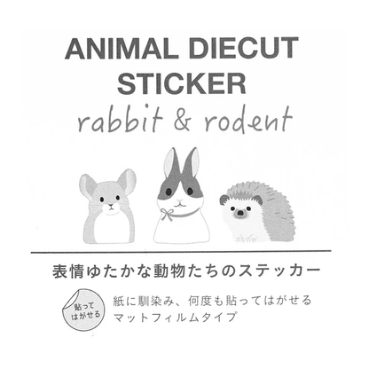 Animal Die-cut Sticker Rabbit and Rodent