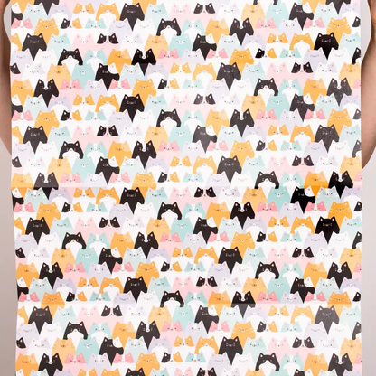 Rows Of Cats Flat Sheet Wrap