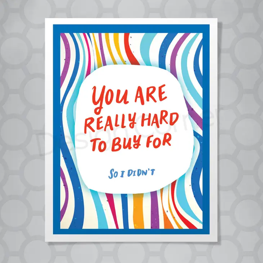 Hard to Buy For Hand Lettered Card