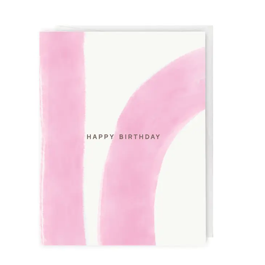 Brush Stroke Happy Birthday Greeting Card