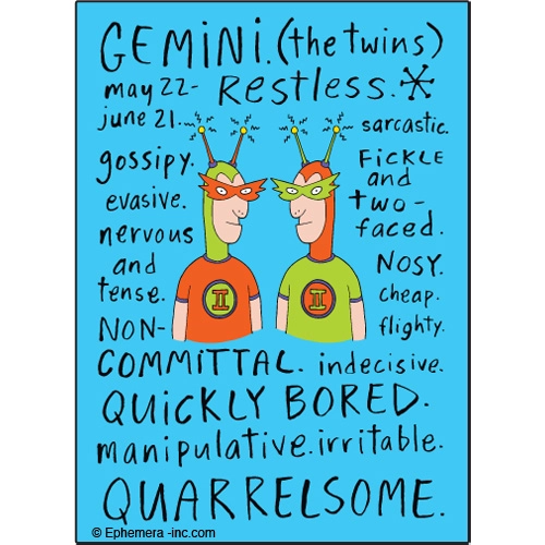 Zodiac Magnet Naughty Gemini