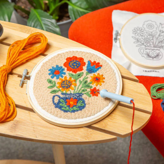 Punch Needle Kit Flower Bouquet