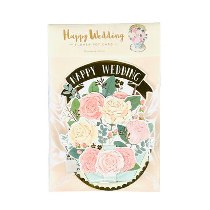 Pop-up 3D Wedding Bouquet Card