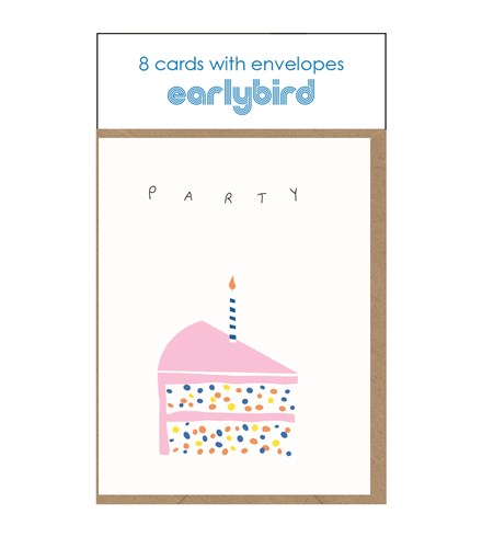 Party Cake Card Pack Of 8