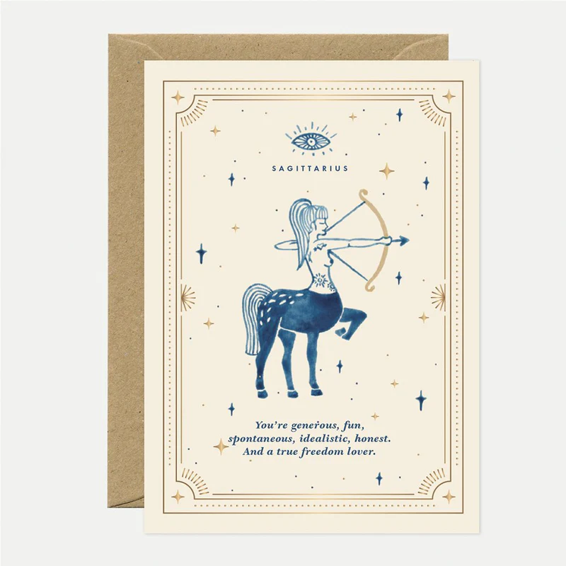 Sagittarius Astrology Greeting Card