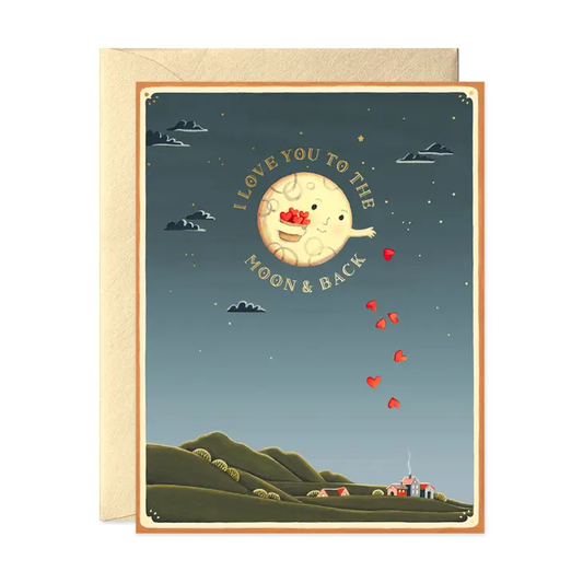 Moon and Back Love Card