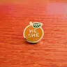 @178 Pronoun Orange Pin He / She
