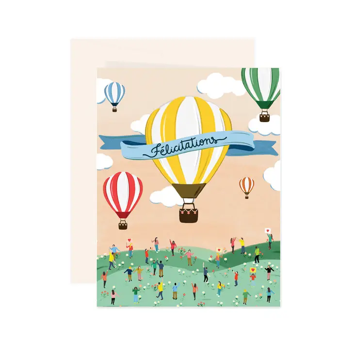 Felicitations Balloons Card