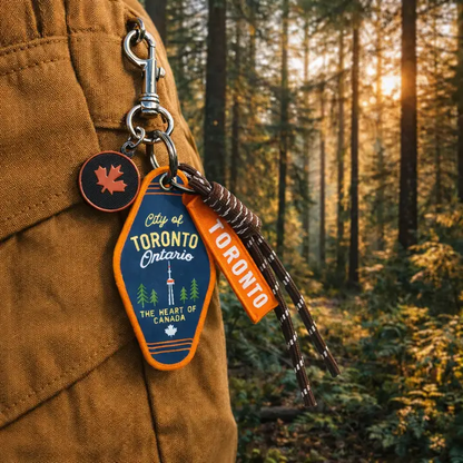 Double-Sided Toronto Motel Keychain Bag