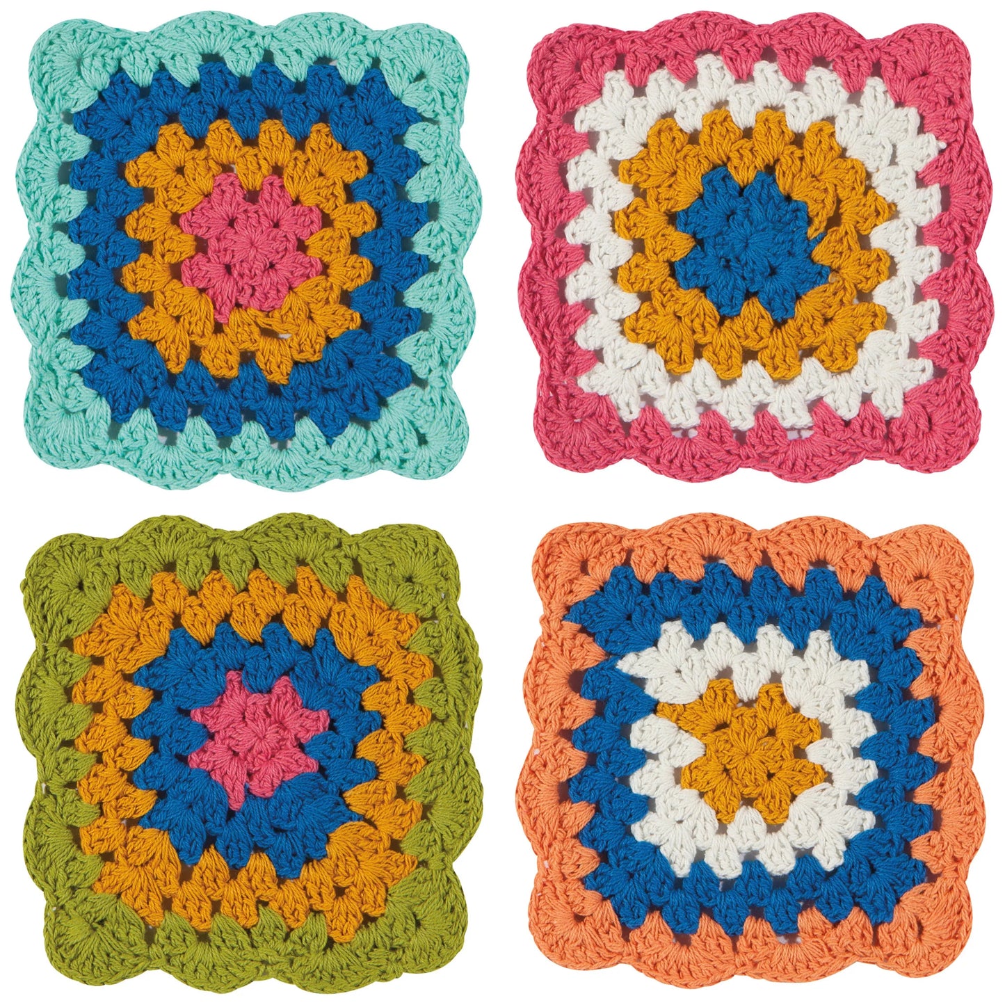 Loop de loop Crochet Coasters Set of 4