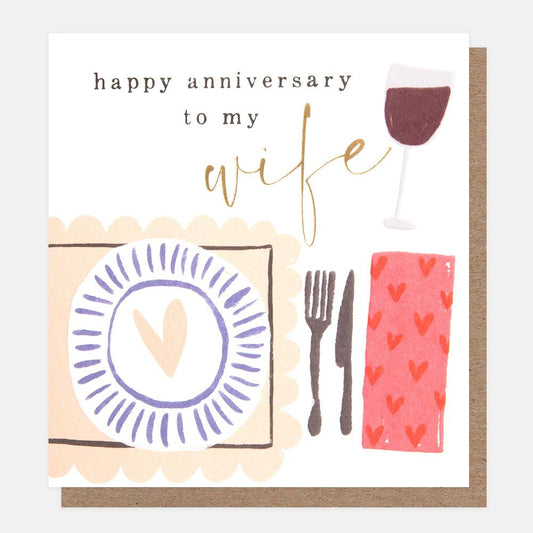 Wife, Happy Anniversary Card