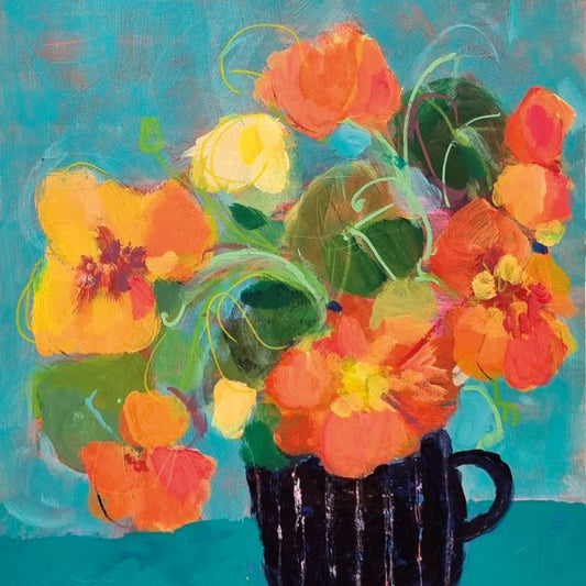 Vase, Nasturtiums Card