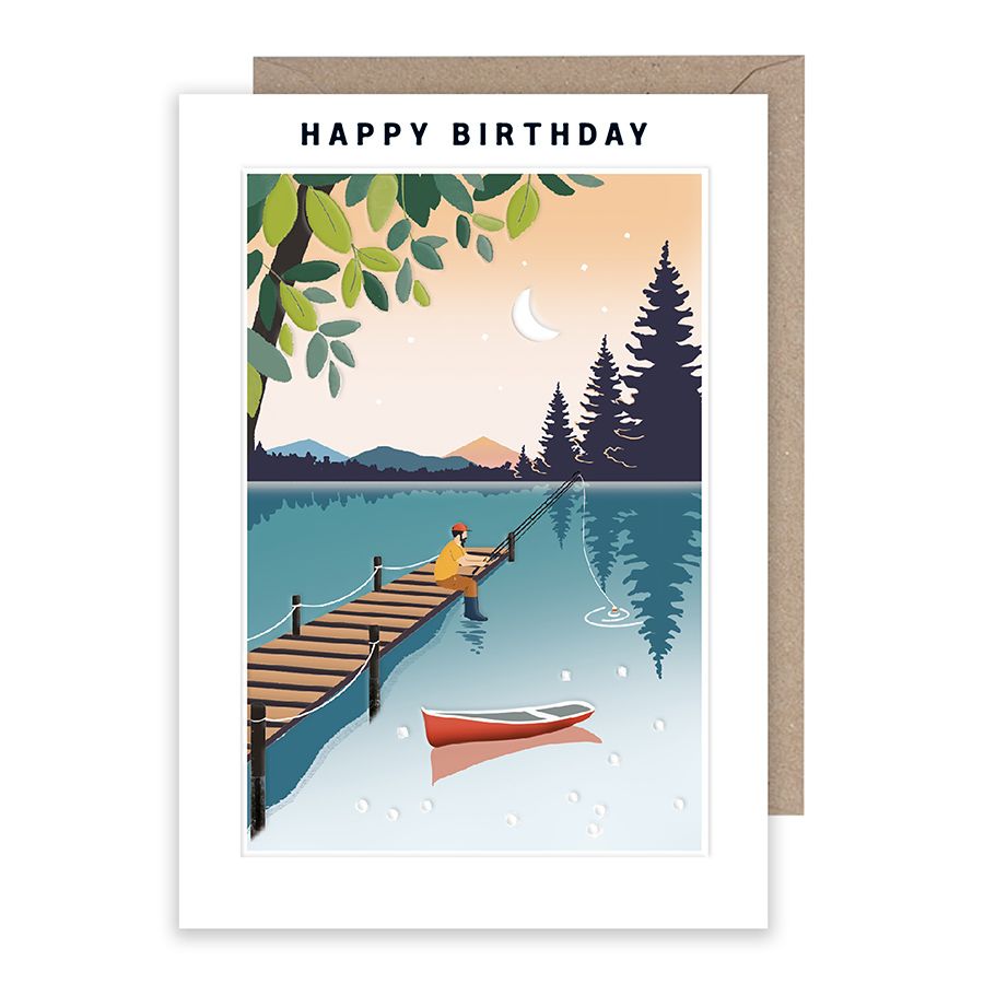 Happy Birthday Day Fishing Card