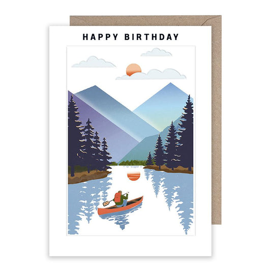 Happy Birthday Day Canoe Card