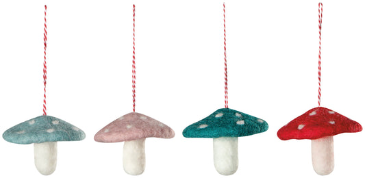 Felt Mushroom Gems Ornament