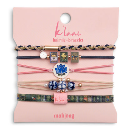 Mahjong Hair Tie + Bracelets