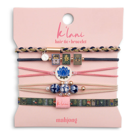 Mahjong Hair Tie + Bracelets